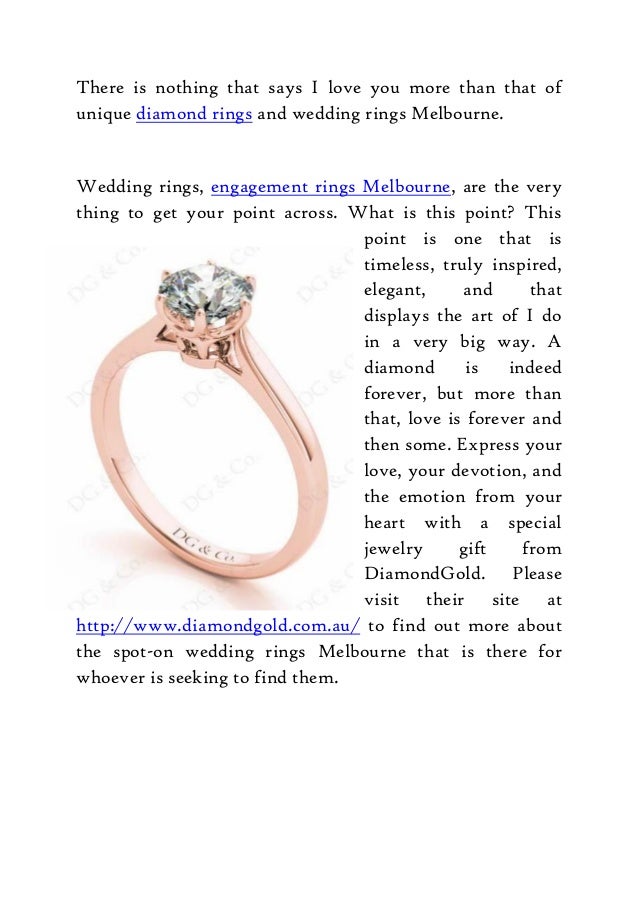 Wedding Rings melbourne DG & Co