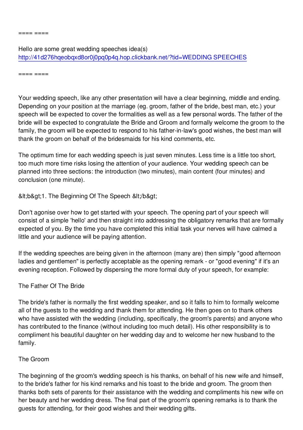 Wedding speeches father of the bride image