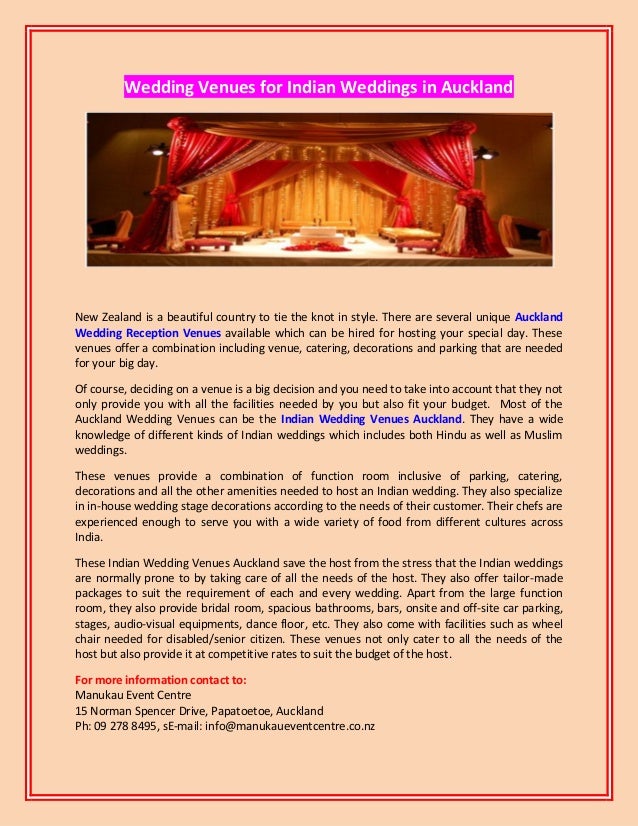 Wedding venues for indian weddings in auckland