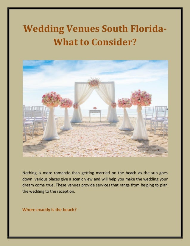 Wedding Venues South Florida What To Consider