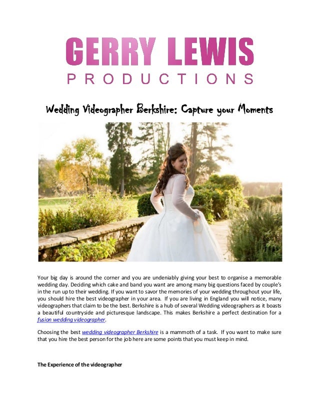 Wedding Videographer Berkshire Capture Your Moments