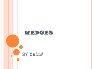 WEDGES



BY COLIN
 