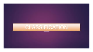 CLASSIFICATION
 