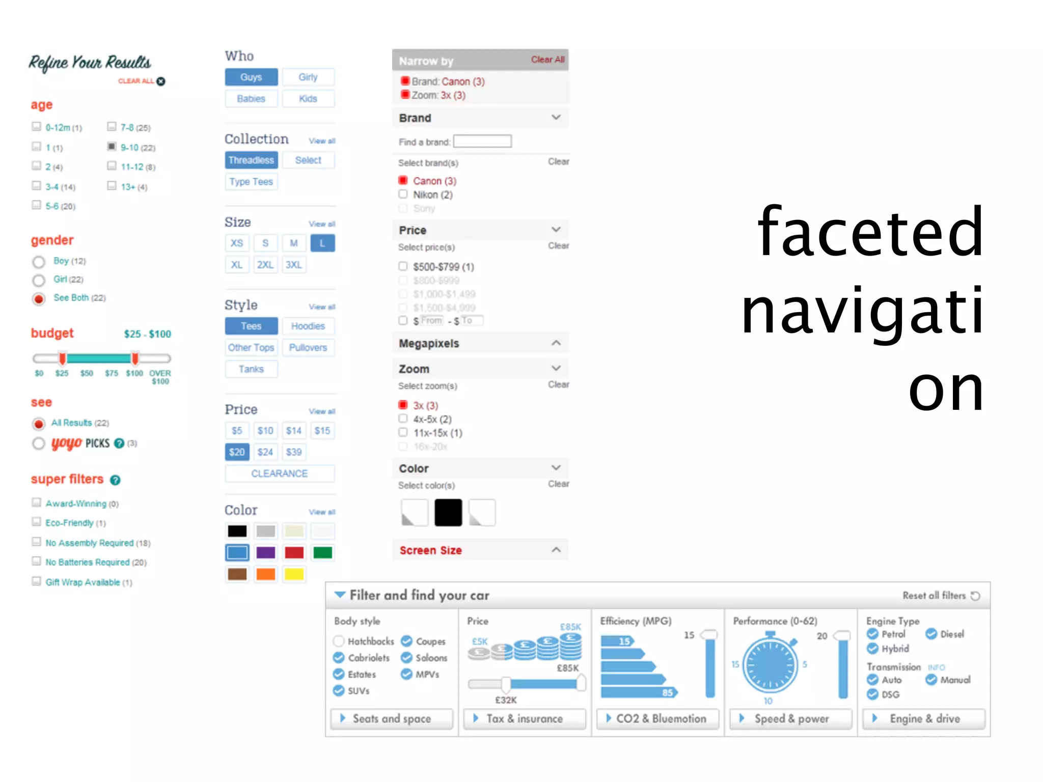 faceted
navigati
     on
 