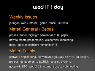 WedIT! 1: Introduction by Diki
