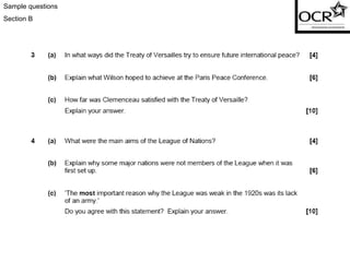 Sample questions Section B 