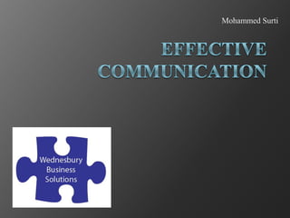 Mohammed Surti Effective Communication 