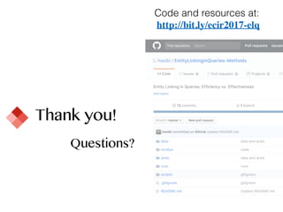 Code and resources at:
http://bit.ly/ecir2017-elq
Thank you!
Questions?
 