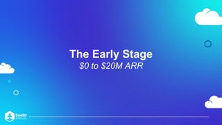 The Early Stage
$0 to $20M ARR
 