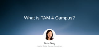 Using The TAM Approach For Campus
AFFINITY
Which Prospects Are Most Likely to Engage?
QUALITY
Who Has Expertise in Skills ...