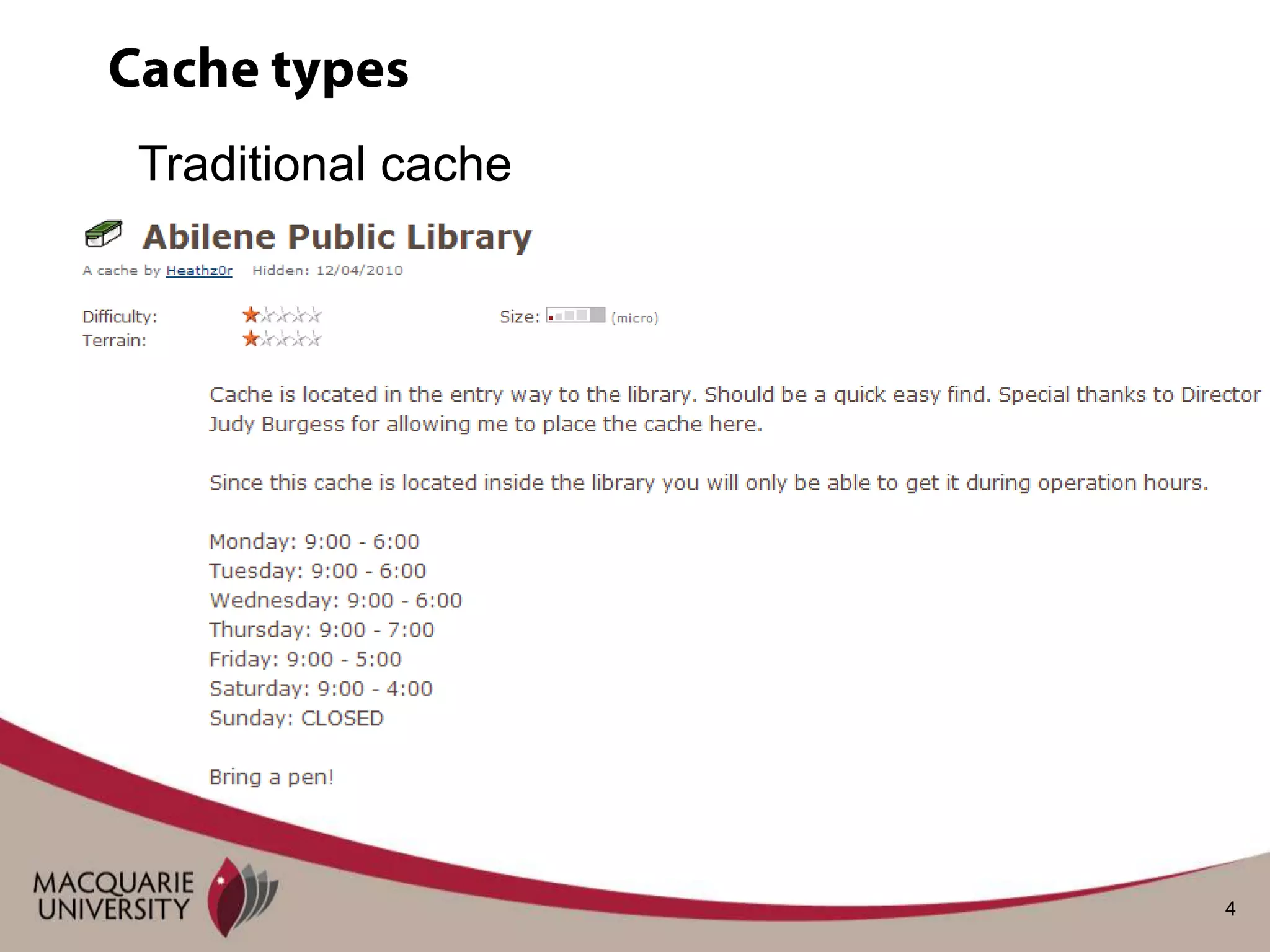 Hide and seek in the library: Geocaching as an educational and outreach ...