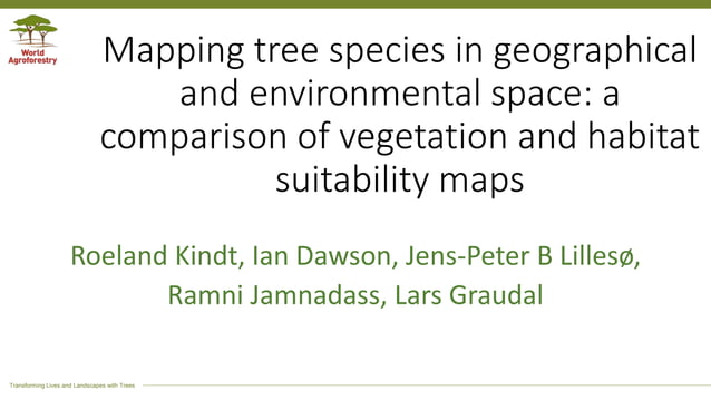 Mapping trees species in geographical and environmental space: a ...
