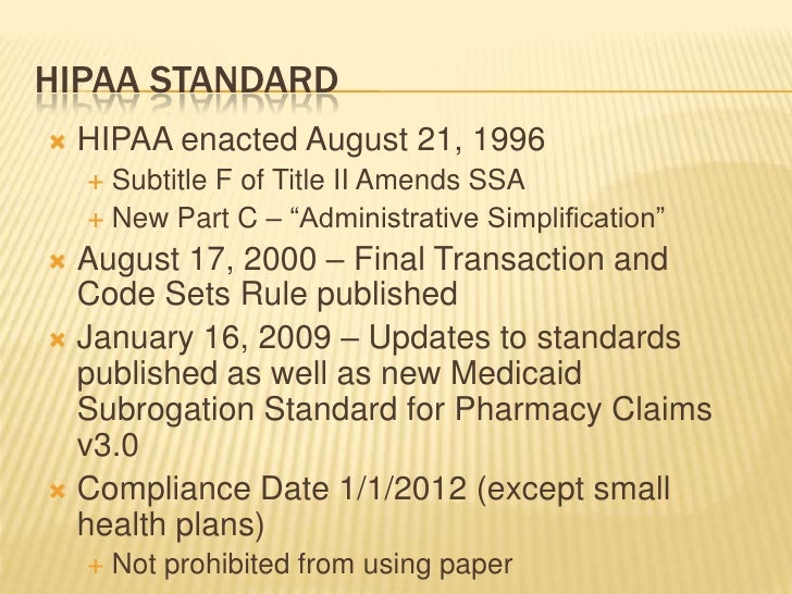 Using The New HIPAA Medicaid Subrogation Standard To Recover Drug Ben…