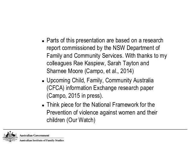 Research papers domestic violence children