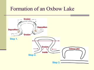 Formation of an Oxbow Lake Step 1. Step 2. Step 3. 