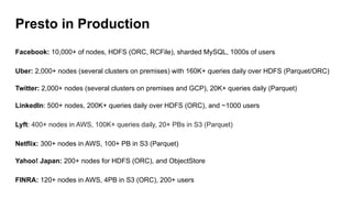Presto: Optimizing Performance of SQL-on-Anything Engine | PDF ...