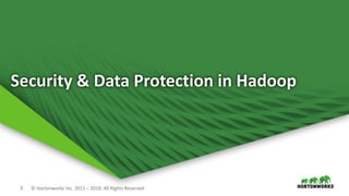 3 © Hortonworks Inc. 2011 – 2019. All Rights Reserved
Security & Data Protection in Hadoop
 