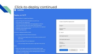 Click-to-deploy continued
 