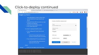 Click-to-deploy continued
 