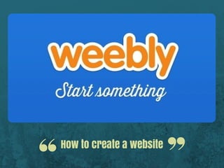 How to create a website
 