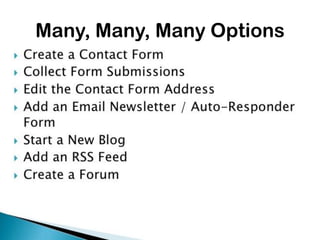 Many, Many, Many Options