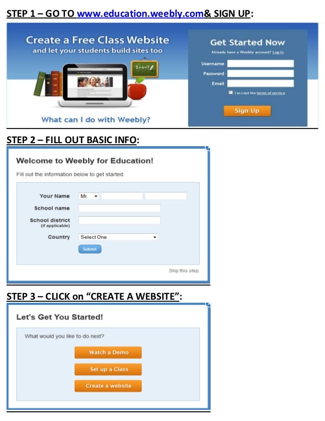 Weebly Step byStep Guide