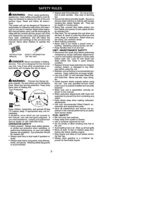 Weed Eater Trimmer User Manual | PDF