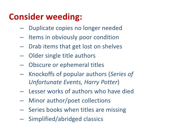 weeding weeding checklist