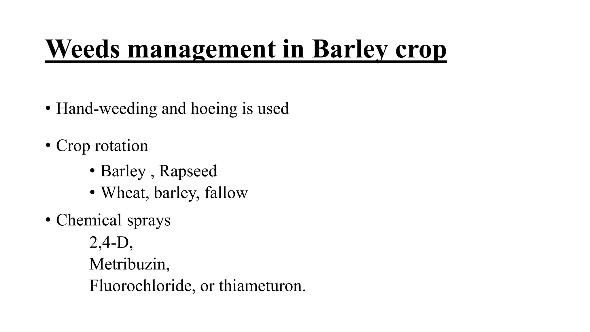 Weed management in cereal crops, Weeds Control | PPTX