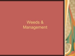 Weeds & Management 