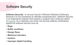 Software Security Definition Week-09-10-11-12 Fundamentals of Cybersecurity.pptx