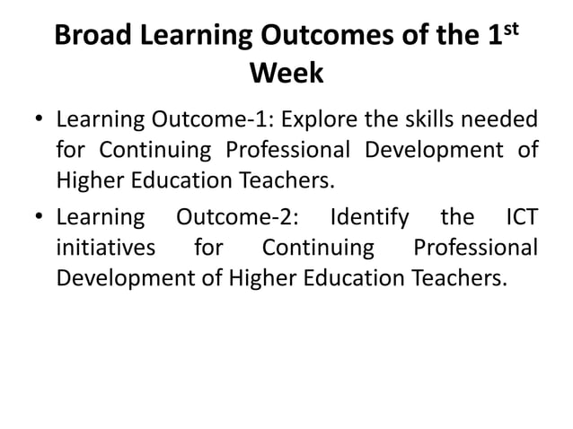 Continuing Professional Development Of Higher Education Teachers Pptx