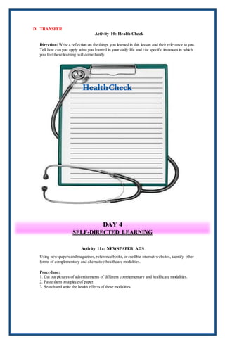 Health10: Consumer Health First Quarter Blended Module | DOCX