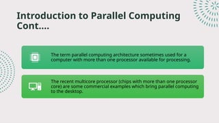 Applications of Parallel and Distributed Computing Cont.… | PPTX