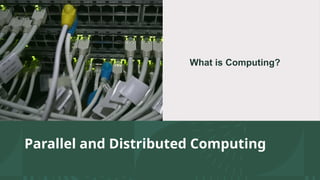 Applications of Parallel and Distributed Computing Cont.… | PPTX