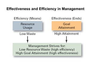 Effectiveness and Efficiency in Management
 