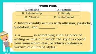 Intertextuality in Reading and Writing: Connecting Ideas Across Texts | PPT