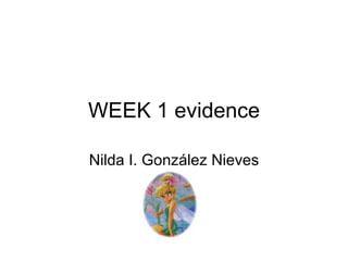 WEEK 1 evidence Nilda I. González Nieves 