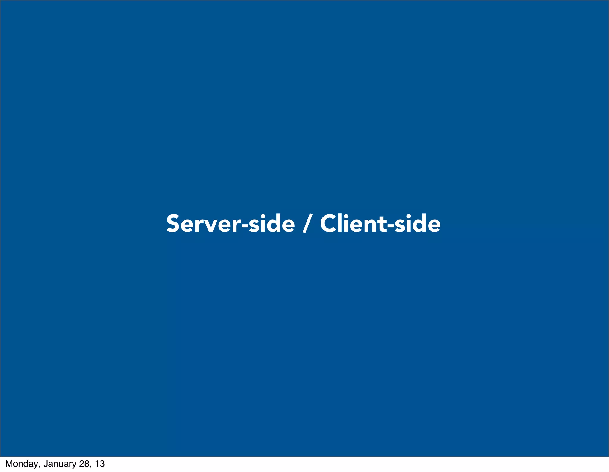 A static website is a group of self-contained,
individual pages (or page), sent to the browser from
the server one-page-at-a-time.
SERVER
page.html page.html page.html
 