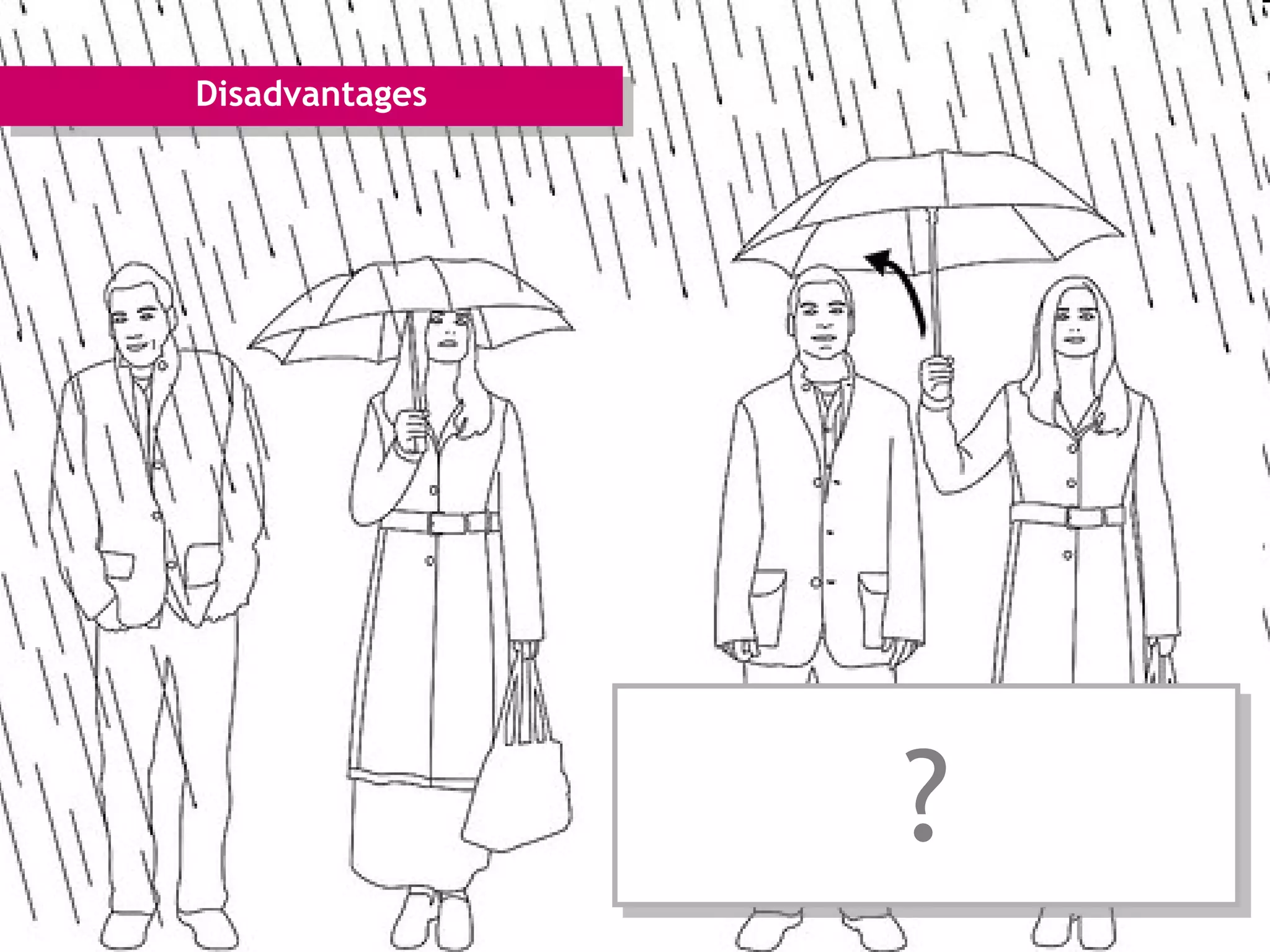 Disadvantages
Disadvantages




                ?
 