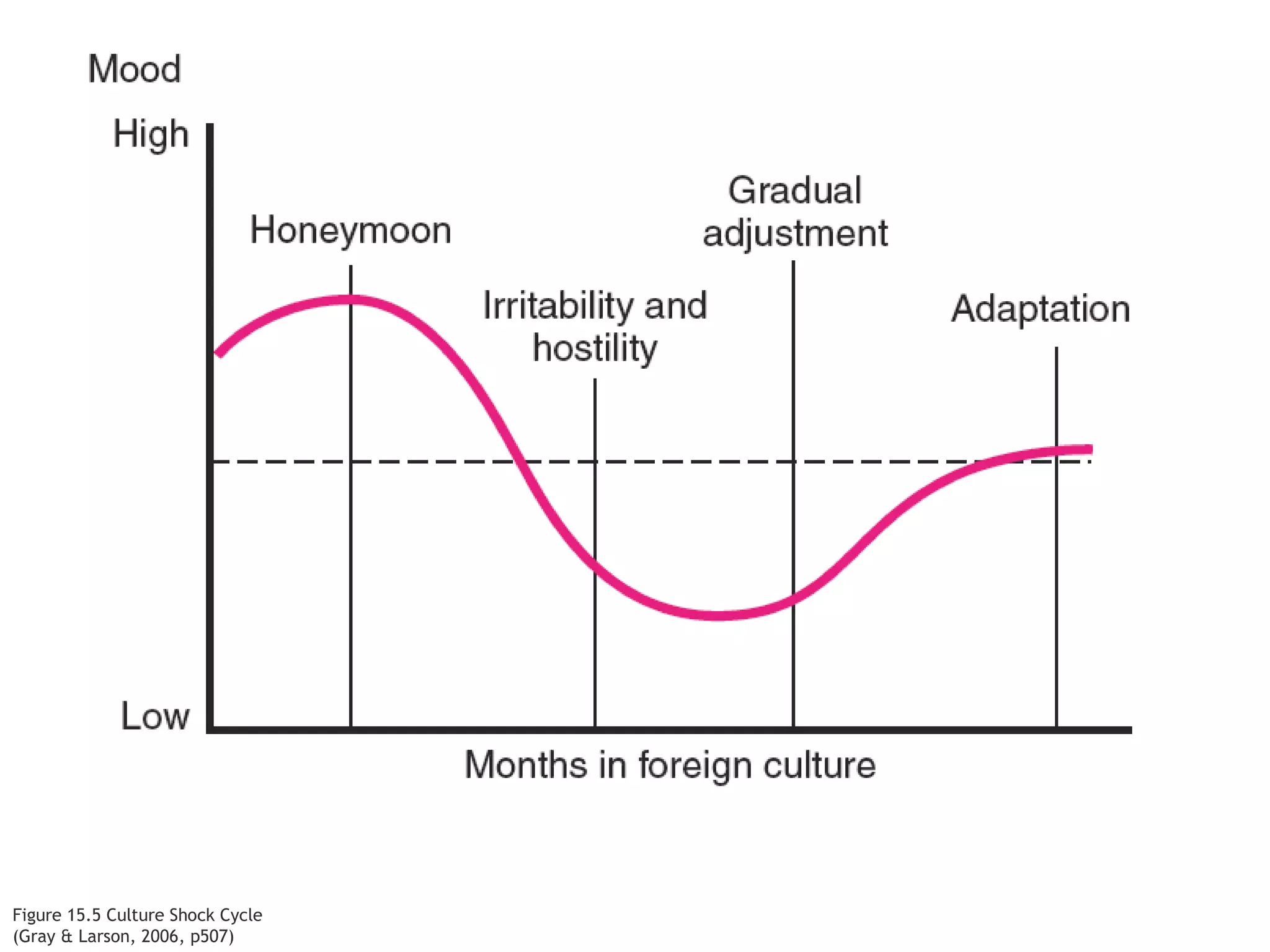 Figure 15.5 Culture Shock Cycle
(Gray & Larson, 2006, p507)
 