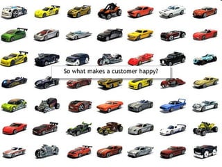 So what makes a customer happy?
 So what makes a customer happy?
 