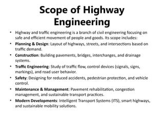 TRANSPORTATION, HIGHWAY & TRAFFIC ENGINEERING.PPTX