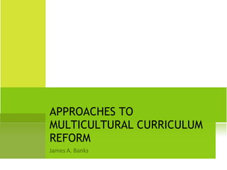 APPROACHES TO MULTICULTURAL CURRICULUM REFORM 