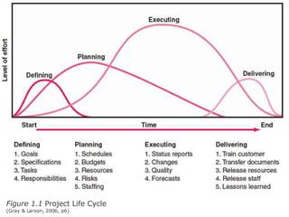 Figure 1.1  Project Life Cycle  (Gray & Larson, 2006, p6) 