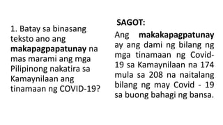 Mga Pahayag sa Pagbibigay ng mga Patunay | PPT
