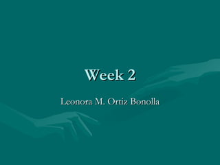 Week 2 Leonora M. Ortiz Bonolla 