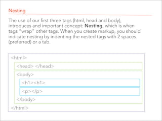 Nesting Html Elements HTML Foundations, part 1 | PDF