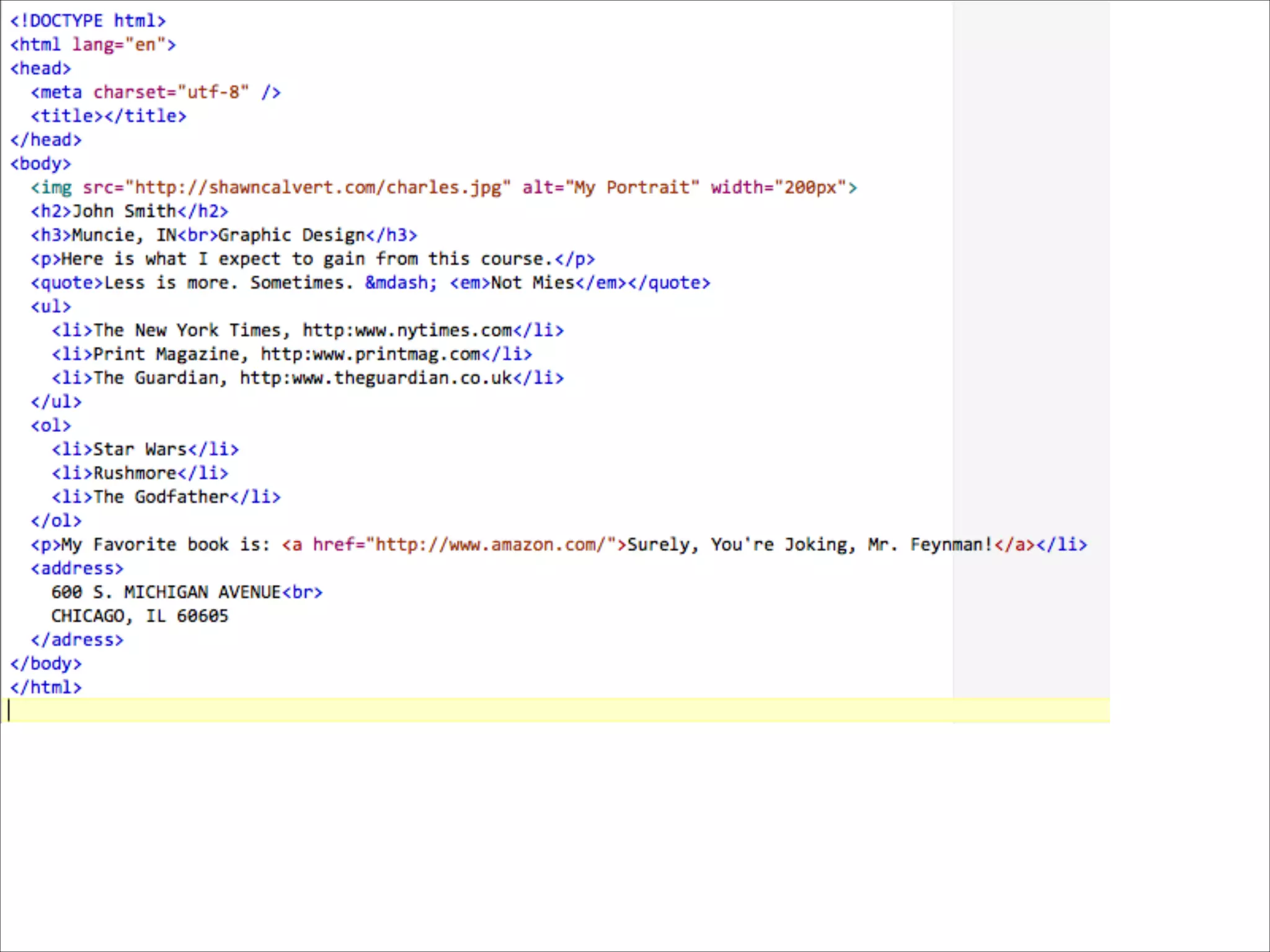 <h1></h1>  
through

<h6></h6>
 
The header elements are block-level 
tags that give you the ability to assign 
semantic weight (importance) to your
headlines.

 