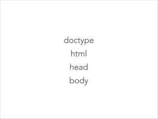 Anatomy of an Element  

<div class=”left-nav”></div> 
Attributes always follow the same 
format: name=”value”. You can use  
either single or double quotes.  

 